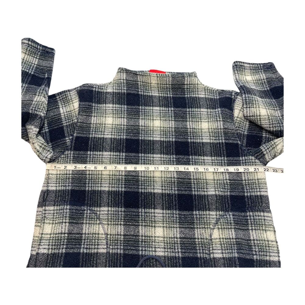 Liz Claiborne Sweater Women's Medium Black Green Plaid Polyester Drawstring Hem - Picture 6 of 8